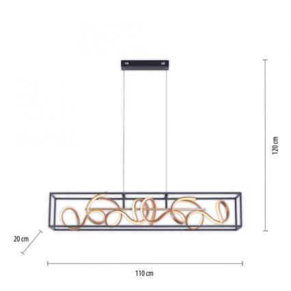 Paul Neuhaus 2416-18 - LED Ściemnialny żyrandol na lince SELINA 4xLED/10,2W/230V