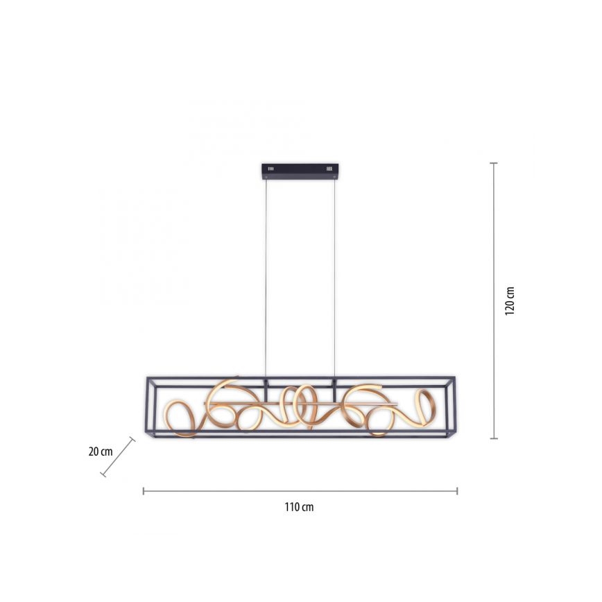 Paul Neuhaus 2416-18 - LED Ściemnialny żyrandol na lince SELINA 4xLED/10,2W/230V