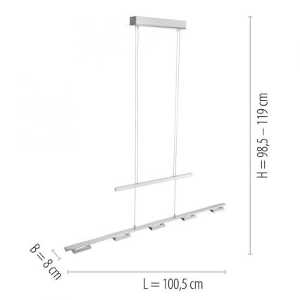 Paul Neuhaus 2446-55 - LED Ściemniany żyrandol na lince INIGO 5xLED/4W/230V