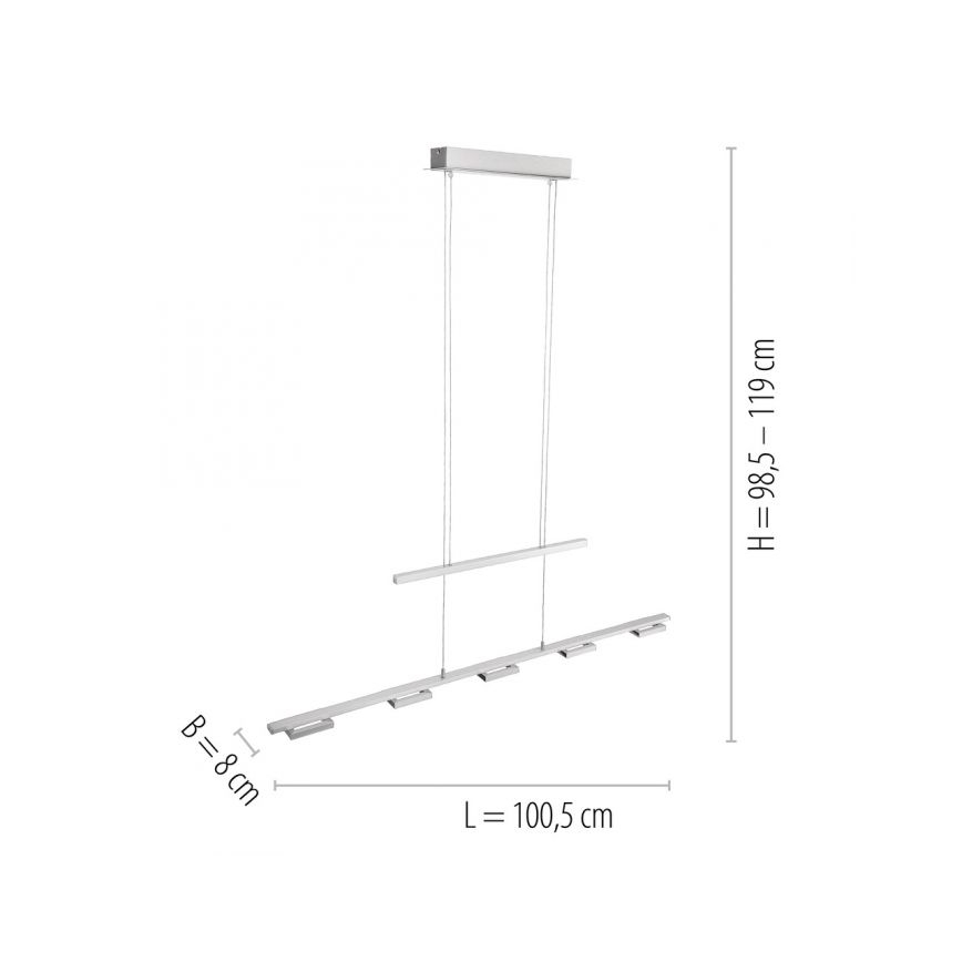 Paul Neuhaus 2446-55 - LED Ściemniany żyrandol na lince INIGO 5xLED/4W/230V