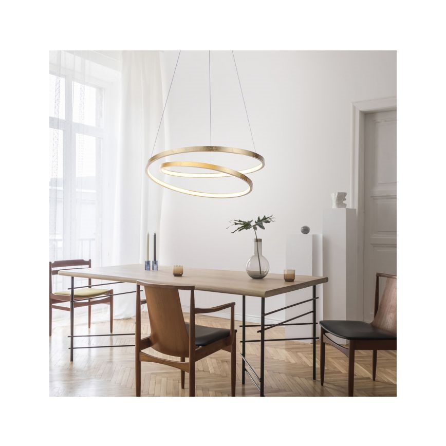 Paul Neuhaus 2472-12 - LED Ściemniany żyrandol na lince ROMAN LED/30W/230V złoty
