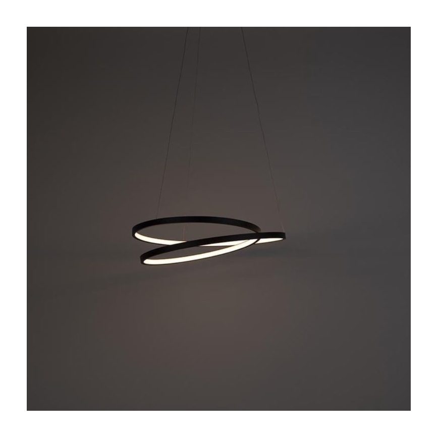 Paul Neuhaus 2472-18 - LED Ściemniany żyrandol na lince ROMAN LED/30W/230V czarny
