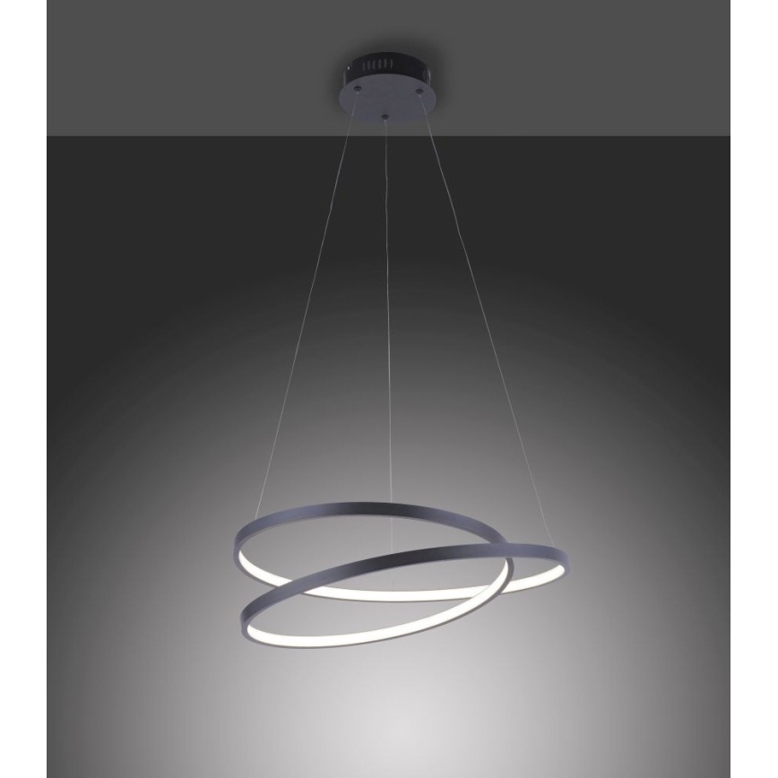 Paul Neuhaus 2472-18 - LED Ściemniany żyrandol na lince ROMAN LED/30W/230V czarny
