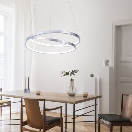 Paul Neuhaus 2472-21 - LED Żyrandol ściemnialny na lince ROMAN LED/30W/230V chrom błyszczący