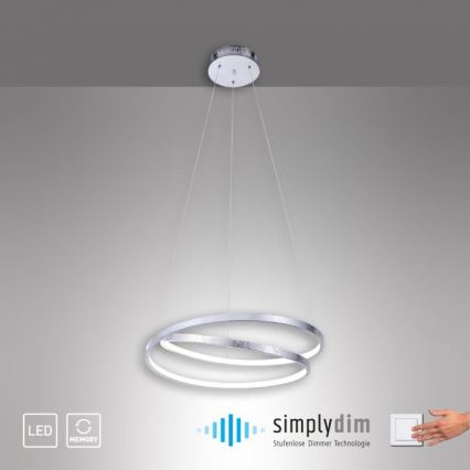 Paul Neuhaus 2472-21 - LED Żyrandol ściemnialny na lince ROMAN LED/30W/230V chrom błyszczący