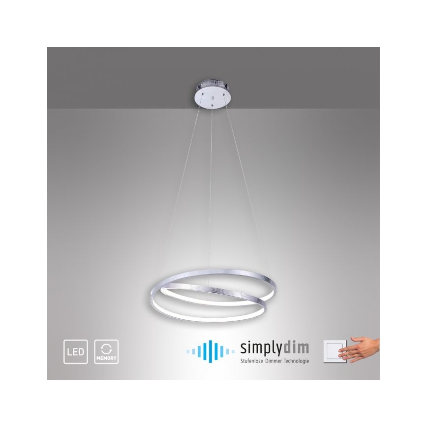 Paul Neuhaus 2472-21 - LED Żyrandol ściemnialny na lince ROMAN LED/30W/230V chrom błyszczący