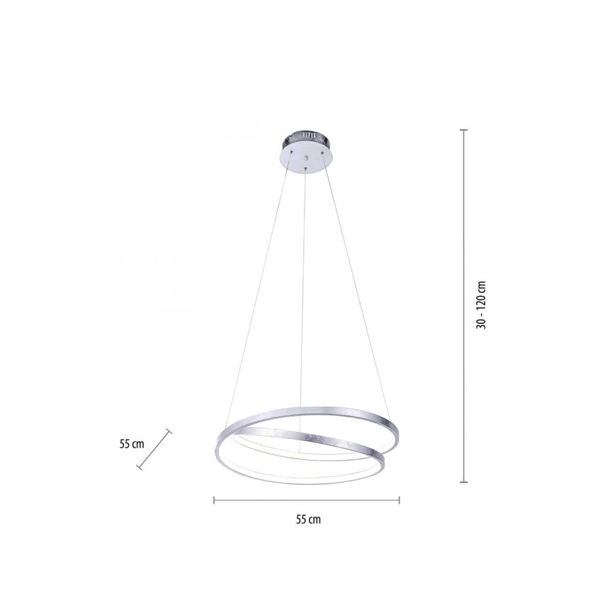 Paul Neuhaus 2472-21 - LED Żyrandol ściemnialny na lince ROMAN LED/30W/230V chrom błyszczący