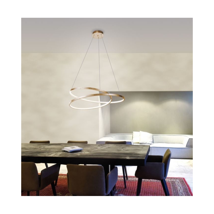 Paul Neuhaus 2474-12 - LED Ściemniany żyrandol na lince ROMAN LED/40W/230V złoty