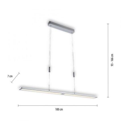 Paul Neuhaus 2565-95 - LED Ściemnialny żyrandol na lincez czujnikiem NIKA LED/35W/230V