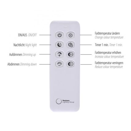 Paul Neuhaus 319-18 - LED Lampa podłogowa ściemnialna HULA LED/21,5W/230V 2700-5000K + zdalne sterowanie