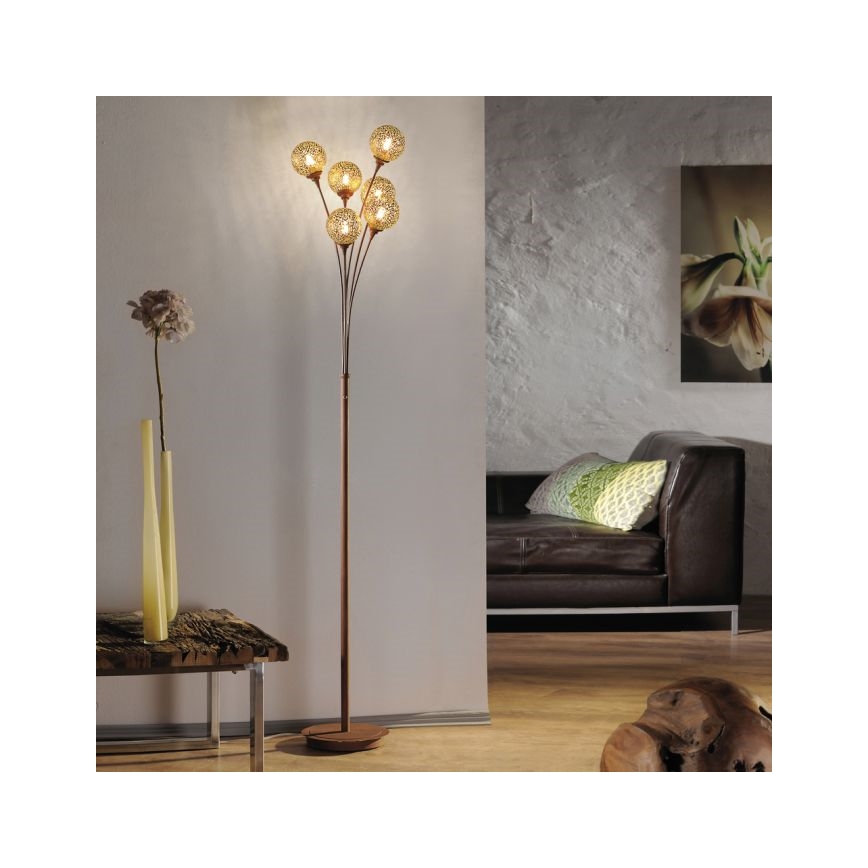 Paul Neuhaus 398-48 - Lampa podłogowa GRETA 6xG9/40W/230V