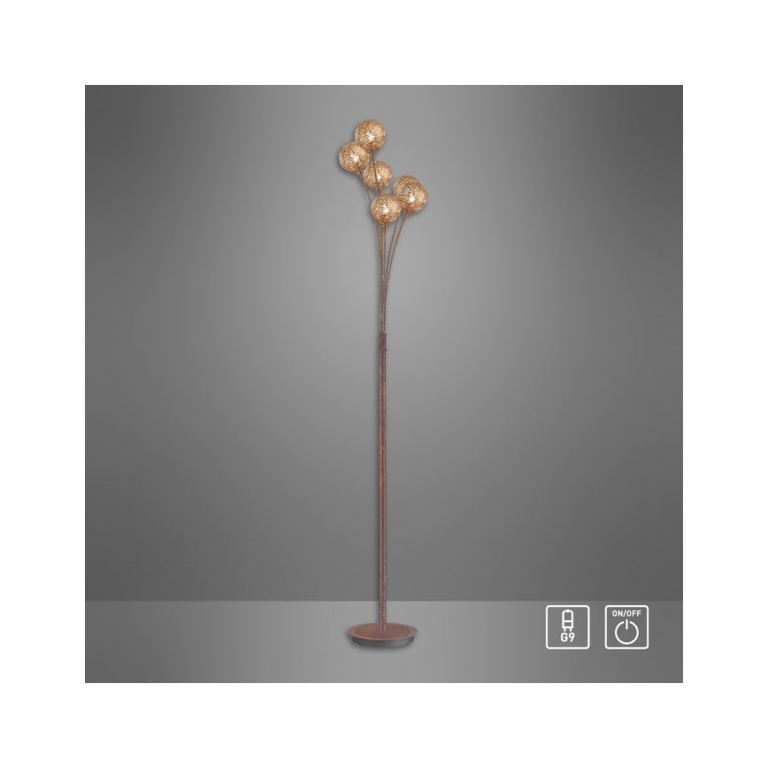 Paul Neuhaus 398-48 - Lampa podłogowa GRETA 6xG9/40W/230V