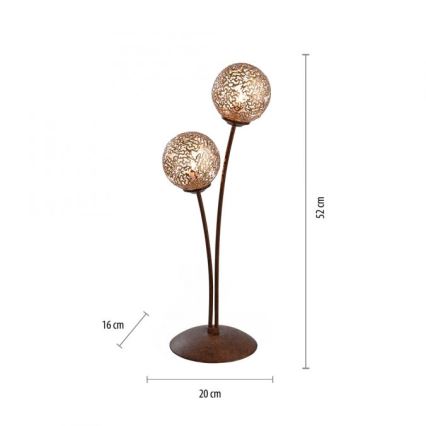 Paul Neuhaus 4032-48 - Lampa stołowa GRETA 2xG9/40W/230V