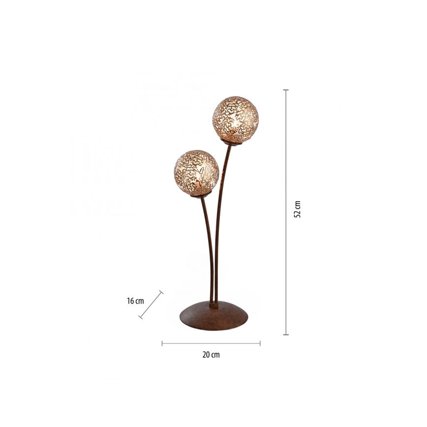 Paul Neuhaus 4032-48 - Lampa stołowa GRETA 2xG9/40W/230V