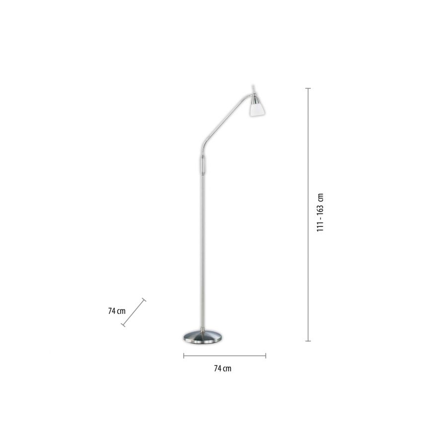 Paul Neuhaus 430-55 - LED Ściemniana lampa stojąca PINO 1xG9/28W/230V matowy chrom