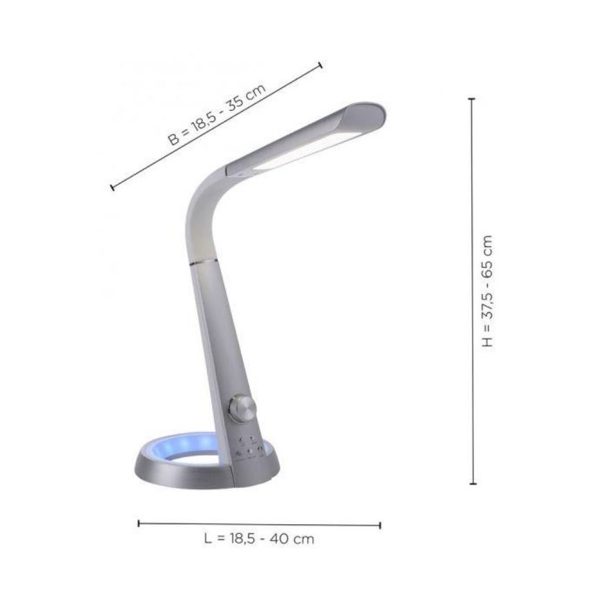 Paul Neuhaus 4591-95 - LED RGB Ściemniana lampa stołowa BILL LED/5,7W/230V 3000-6500K USB + LED/1,6W matowy chrom