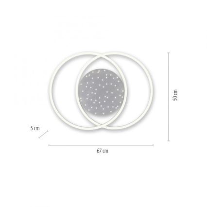 Paul Neuhaus 6025-55 - LED Ściemniany żyrandol natynkowy YUKI LED/48W/230V + pilot