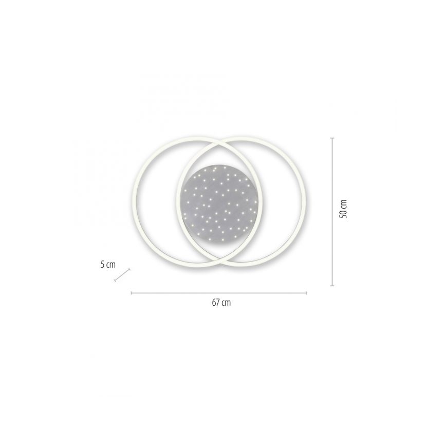 Paul Neuhaus 6025-55 - LED Ściemniany żyrandol natynkowy YUKI LED/48W/230V + pilot