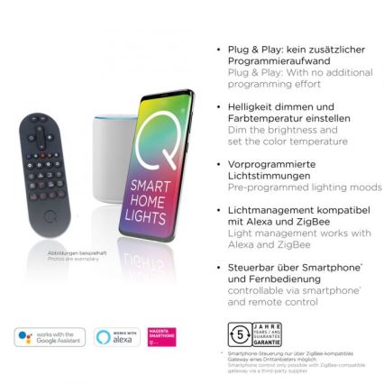 Paul Neuhaus 6071-18 - LED Plafon ściemnialny Q-PIATO LED/35W/230V śr. 51 cm 2700-5000K Wi-Fi + zdalne sterowanie