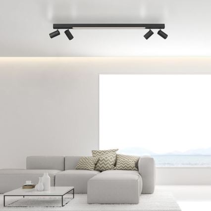 Paul Neuhaus 6121-13 - LED Oświetlenie punktowe ściemnialne PURE 4xLED/4W/230V + LED/9W 2700-5000K + zdalne sterowanie