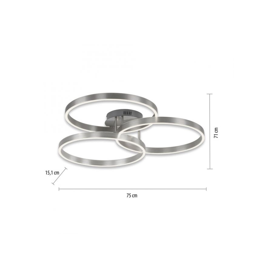 Paul Neuhaus 6233-55 - LED Plafon ściemnialny PAAN LED/45,5W/230V 2700-5000K + pilot zdalnego sterowania