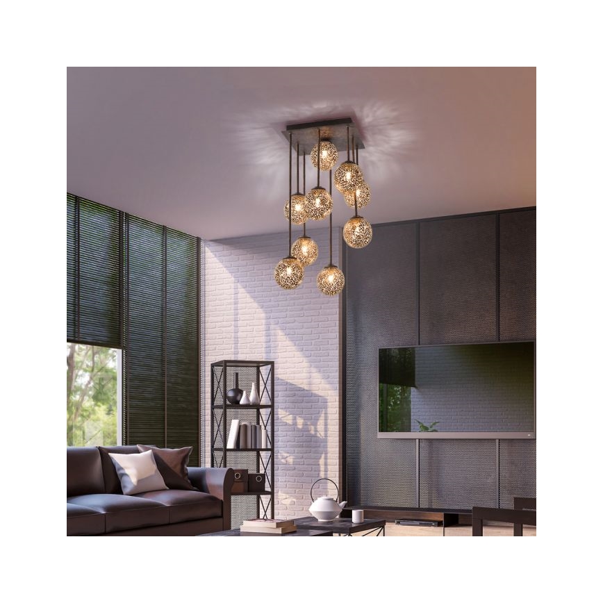 Paul Neuhaus 6238-48 - Żyrandol GRETA 9xG9/40W/230V