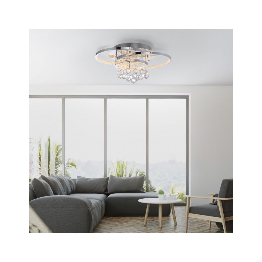 Paul Neuhaus 6267-17 - LED Plafon ściemnialny ROTAZO LED/32W/230V śr. 45 cm chrom błyszczący