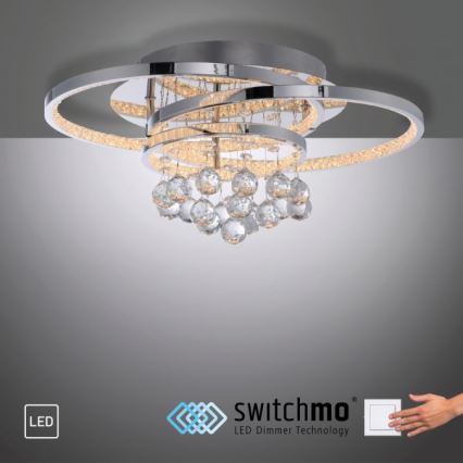 Paul Neuhaus 6267-17 - LED Plafon ściemnialny ROTAZO LED/32W/230V śr. 45 cm chrom błyszczący