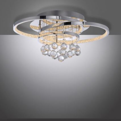 Paul Neuhaus 6267-17 - LED Plafon ściemnialny ROTAZO LED/32W/230V śr. 45 cm chrom błyszczący