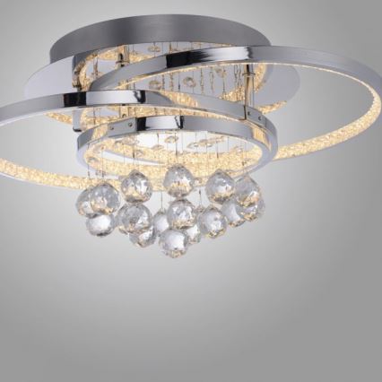 Paul Neuhaus 6267-17 - LED Plafon ściemnialny ROTAZO LED/32W/230V śr. 45 cm chrom błyszczący