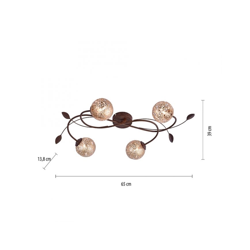 Paul Neuhaus 6395-48 - Żyrandol natynkowy GRETA 4xG9/40W/230V
