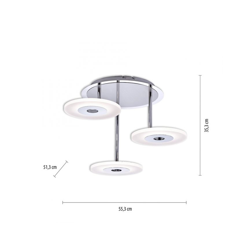Paul Neuhaus 6446-55 - LED Ściemniany zyrandol ADALI 3xLED/13W/230V