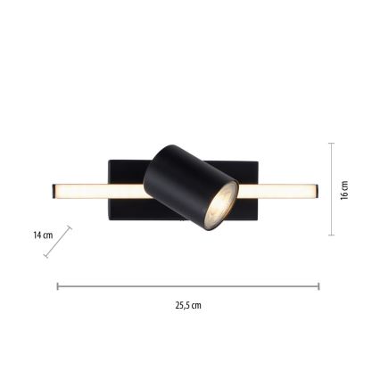 Paul Neuhaus 6523-18 - LED Oświetlenie punktowe BARIK 1xGU10/4,5W/230V + LED/3W