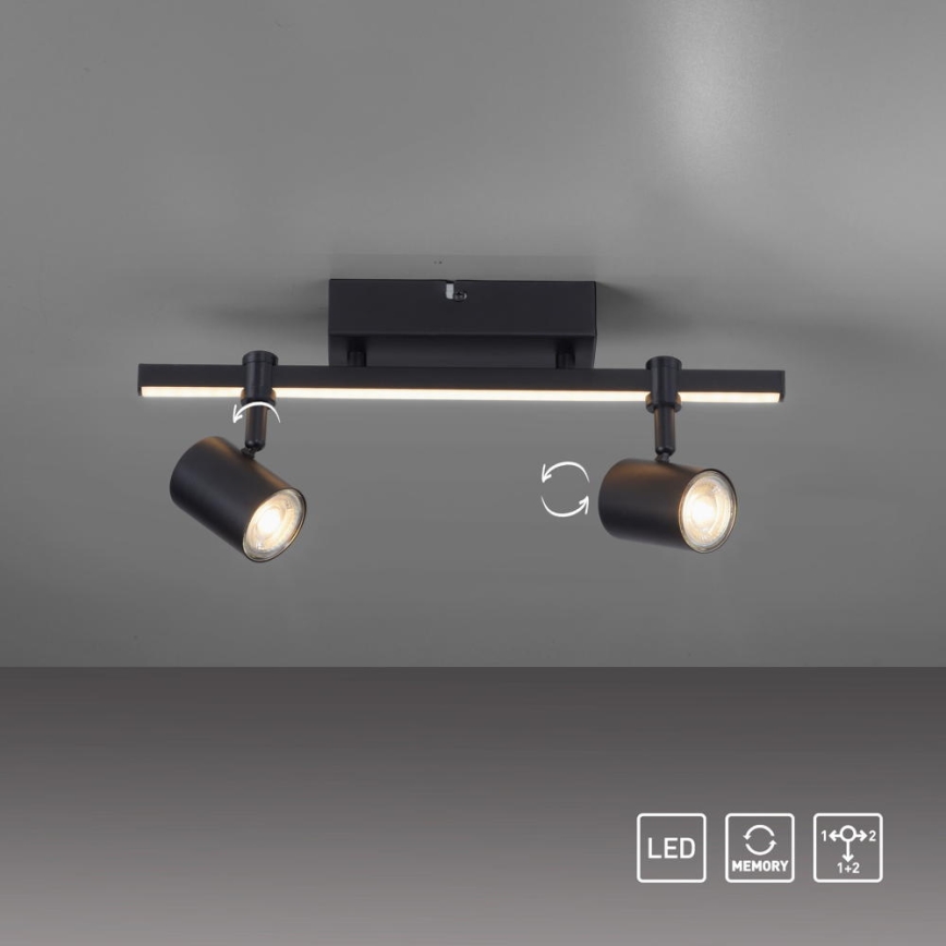 Paul Neuhaus 6524-18 - Oprawa punktowa LED BARIK 2xGU10/4,5W/230V + LED/5W