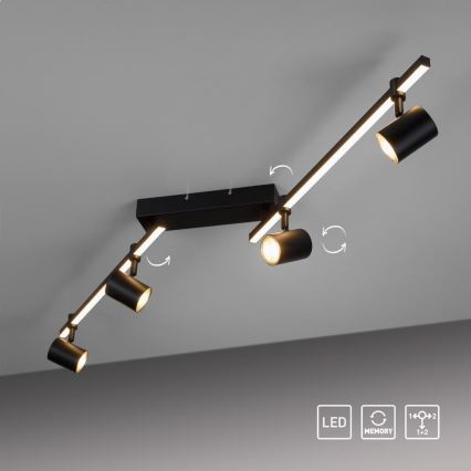 Paul Neuhaus 6525-18 - LED Oświetlenie punktowe BARIK 4xGU10/4,5W/230V + LED/10W