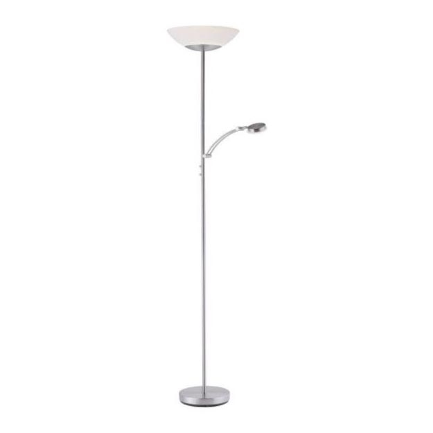 Paul Neuhaus 655-55 - LED Lampa podłogowa ściemnialna ALFRED 1xLED/28W+1xLED/4W/230V chrom błyszczący