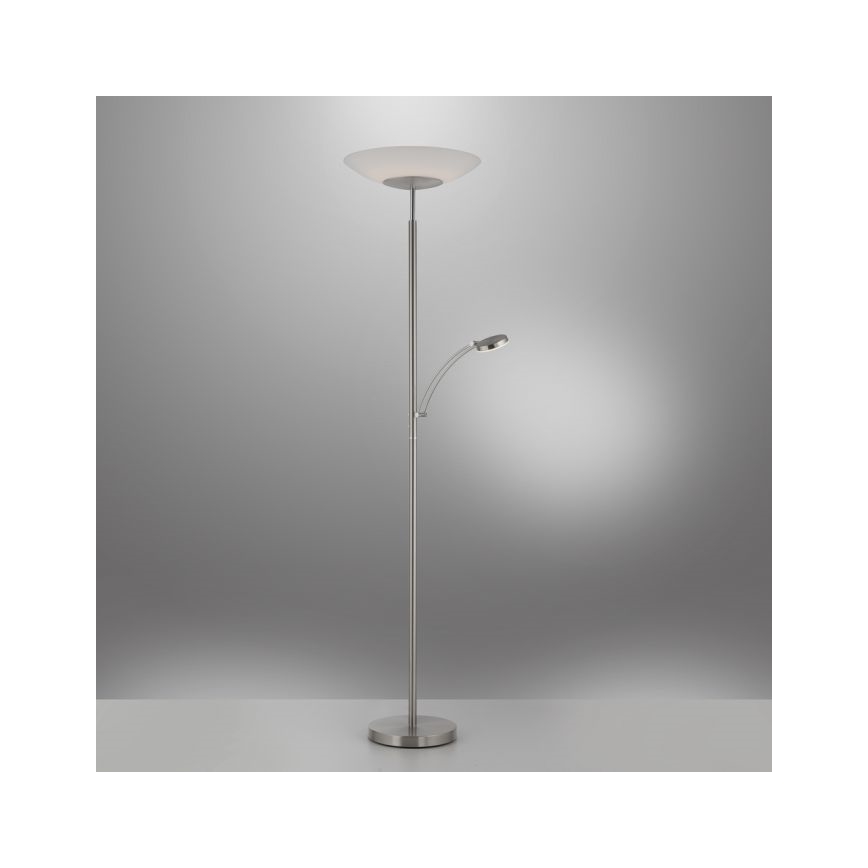 Paul Neuhaus 655-55 - LED Lampa podłogowa ściemnialna ALFRED 1xLED/28W+1xLED/4W/230V chrom błyszczący