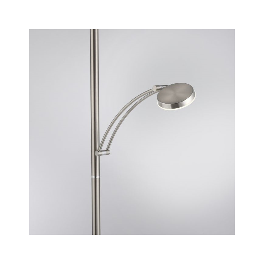 Paul Neuhaus 655-55 - LED Lampa podłogowa ściemnialna ALFRED 1xLED/28W+1xLED/4W/230V chrom błyszczący