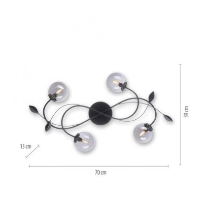 Paul Neuhaus 6724-18 - LED Żyrandol natynkowy WIDOW 4xG9/3W/230V