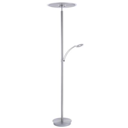 Paul Neuhaus 673-55 - LED Lampa podłogowa ściemnialna ARTUR 2xLED/21W/230V+1xLED/6W chrom błyszczący