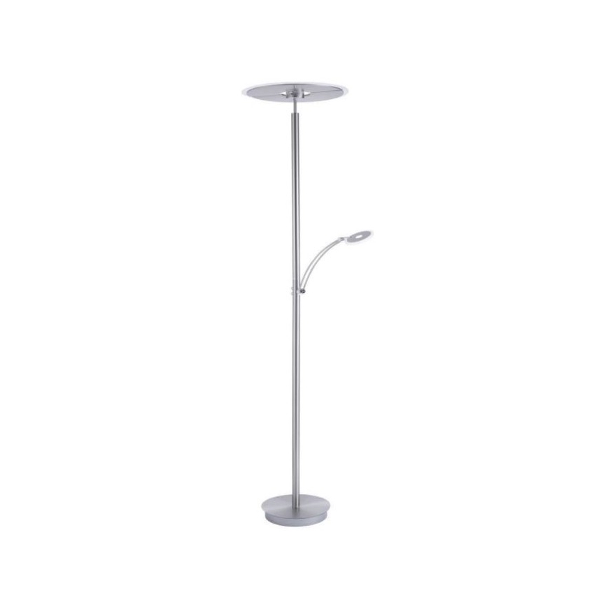 Paul Neuhaus 673-55 - LED Lampa podłogowa ściemnialna ARTUR 2xLED/21W/230V+1xLED/6W chrom błyszczący