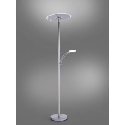 Paul Neuhaus 673-55 - LED Lampa podłogowa ściemnialna ARTUR 2xLED/21W/230V+1xLED/6W chrom błyszczący