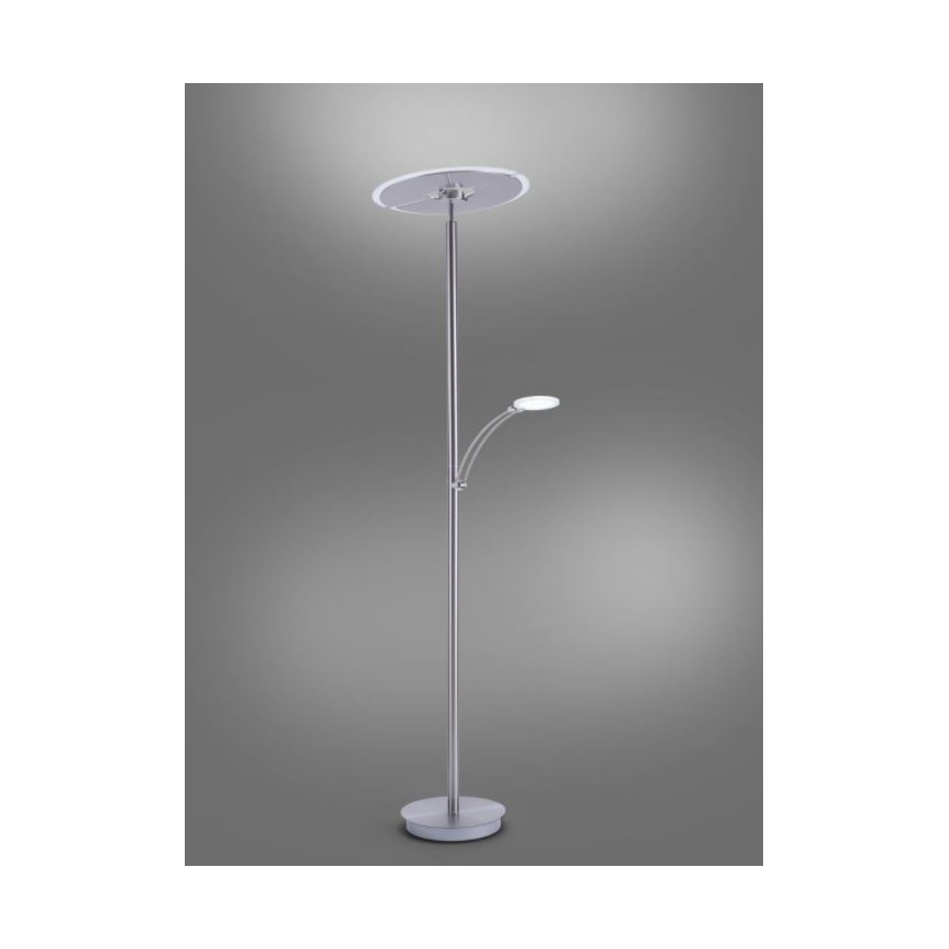 Paul Neuhaus 673-55 - LED Lampa podłogowa ściemnialna ARTUR 2xLED/21W/230V+1xLED/6W chrom błyszczący