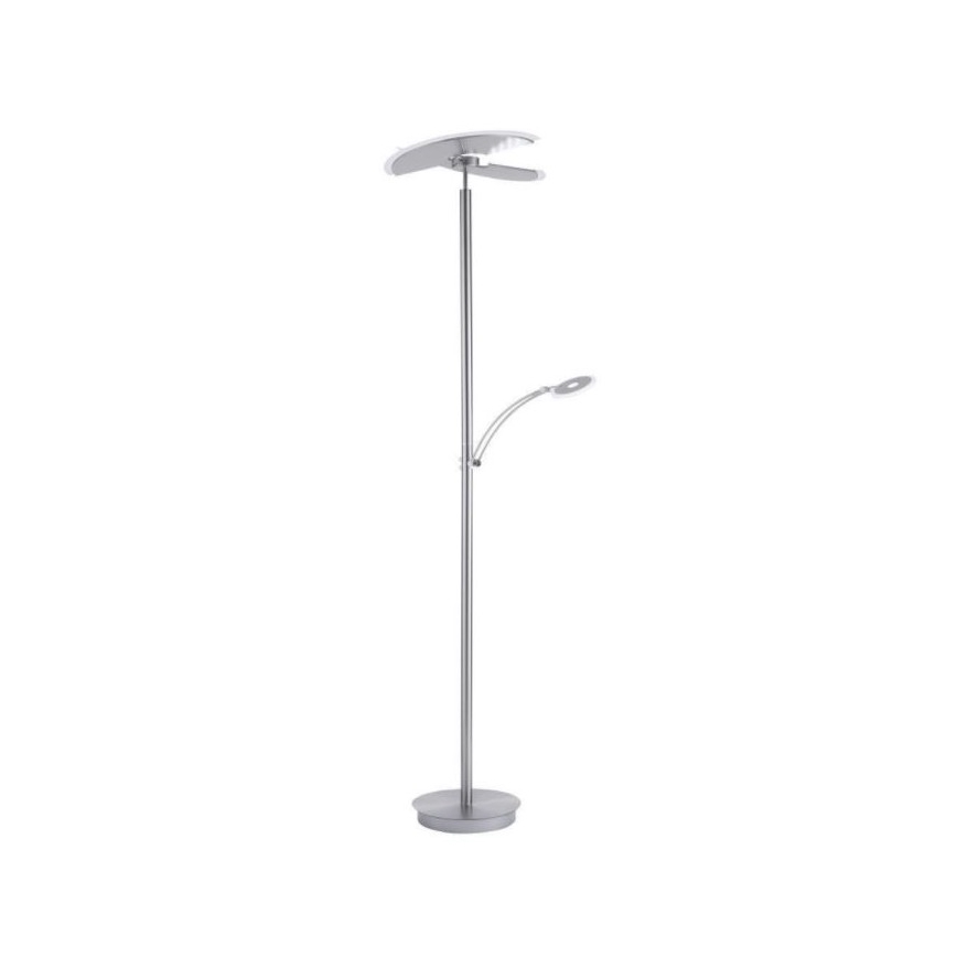 Paul Neuhaus 673-55 - LED Lampa podłogowa ściemnialna ARTUR 2xLED/21W/230V+1xLED/6W chrom błyszczący