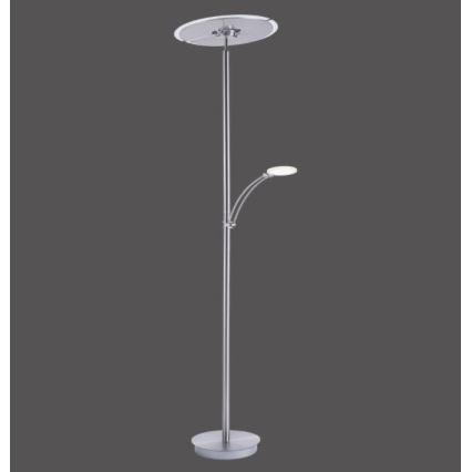 Paul Neuhaus 673-55 - LED Lampa podłogowa ściemnialna ARTUR 2xLED/21W/230V+1xLED/6W chrom błyszczący