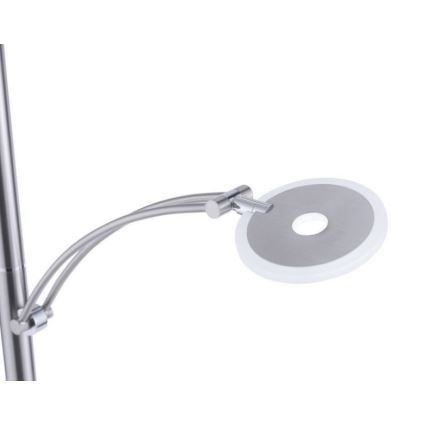 Paul Neuhaus 673-55 - LED Lampa podłogowa ściemnialna ARTUR 2xLED/21W/230V+1xLED/6W chrom błyszczący