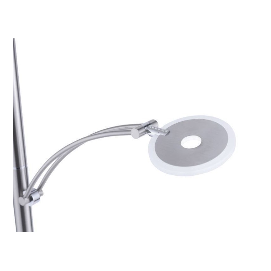 Paul Neuhaus 673-55 - LED Lampa podłogowa ściemnialna ARTUR 2xLED/21W/230V+1xLED/6W chrom błyszczący
