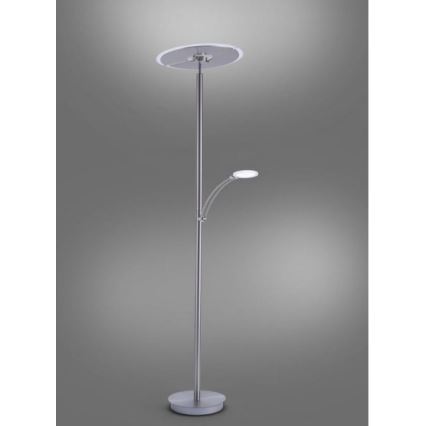 Paul Neuhaus 673-55 - LED Lampa podłogowa ściemnialna ARTUR 2xLED/21W/230V+1xLED/6W chrom błyszczący