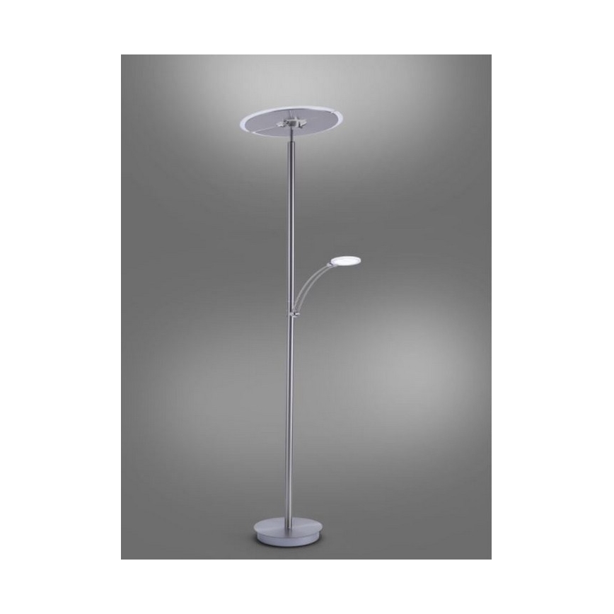 Paul Neuhaus 673-55 - LED Lampa podłogowa ściemnialna ARTUR 2xLED/21W/230V+1xLED/6W chrom błyszczący