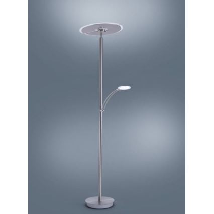 Paul Neuhaus 673-55 - LED Lampa podłogowa ściemnialna ARTUR 2xLED/21W/230V+1xLED/6W chrom błyszczący